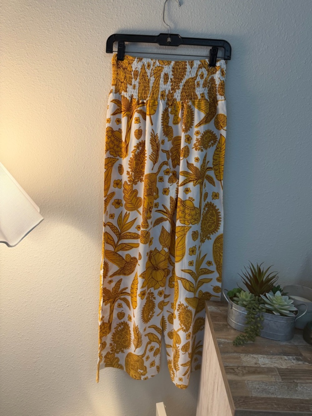 Cider White & Mustard Floral Pants - Picture 7 of 8